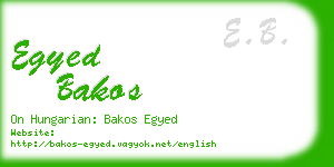 egyed bakos business card